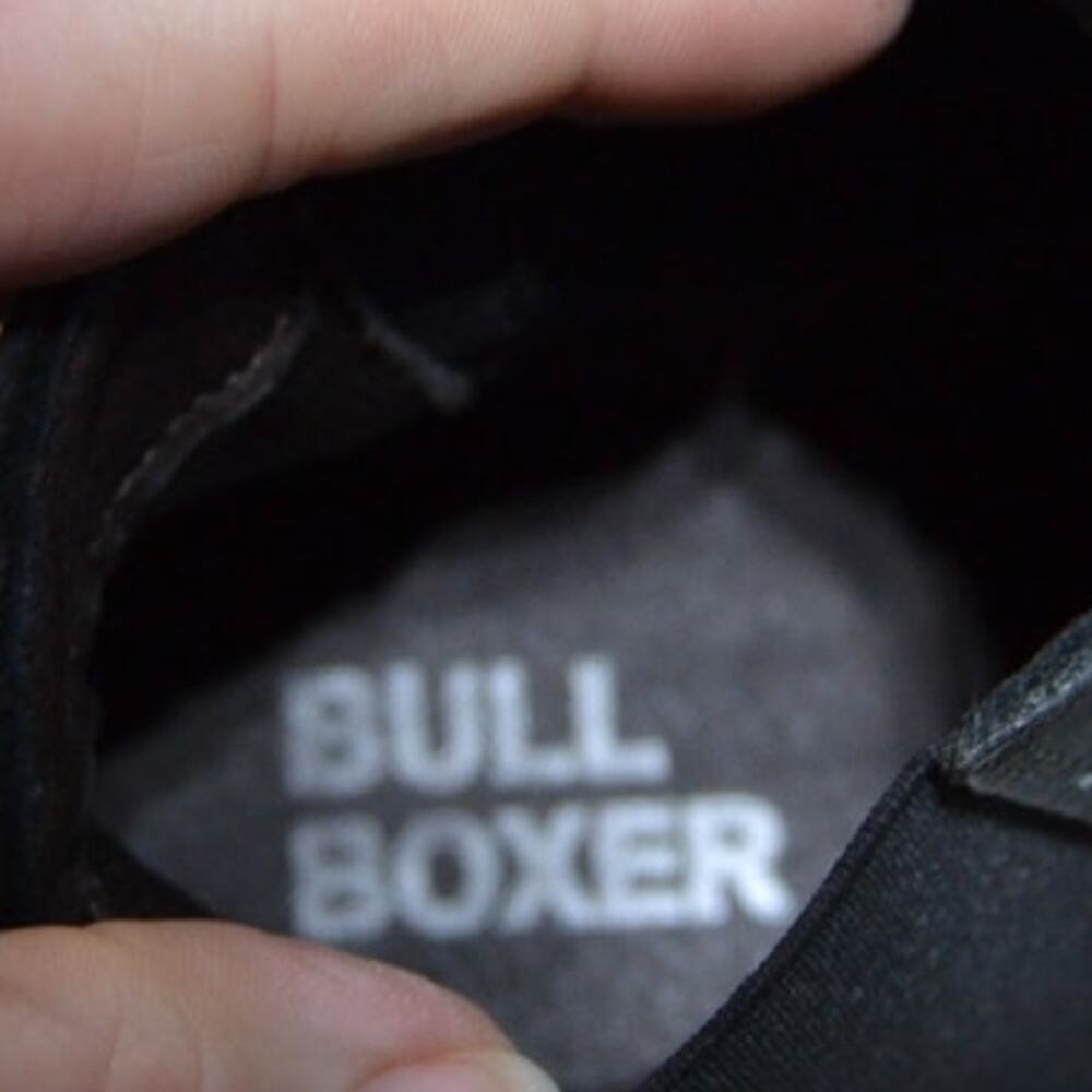 Bull Boxer Cory Black Leather Chelsea Heeled Ankle Boots Size 9 - Picture 8 of 9